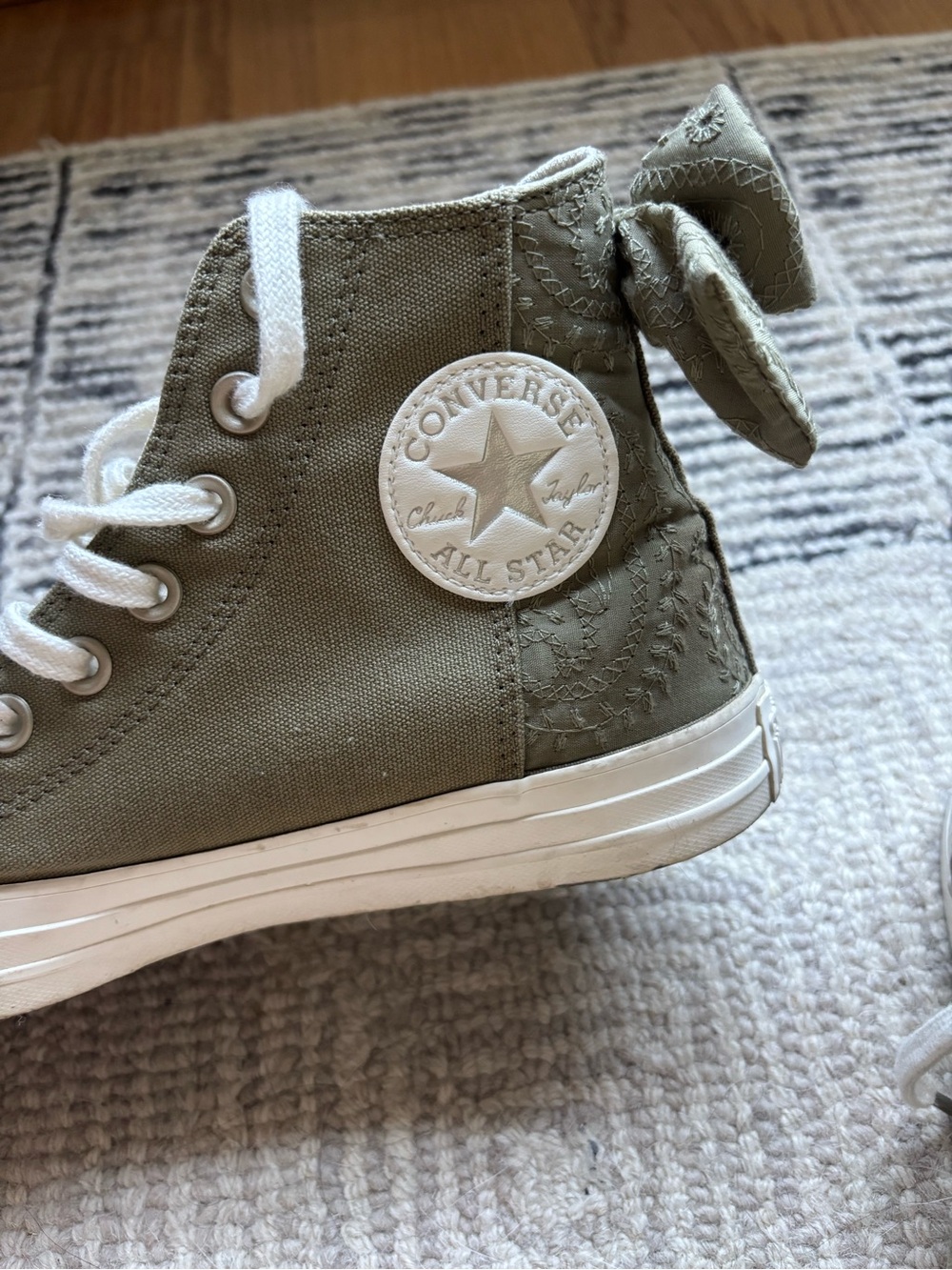 Converse High Top Sneakers with Bow
